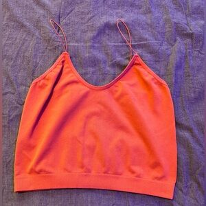 L orange crop top